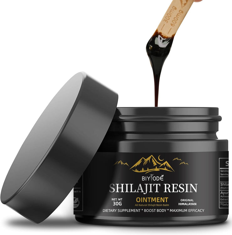 Pure Himalayan Shilajit Resin 30g Lab Tested Fulvic Acid 85+ Trace Minerals - Biyode