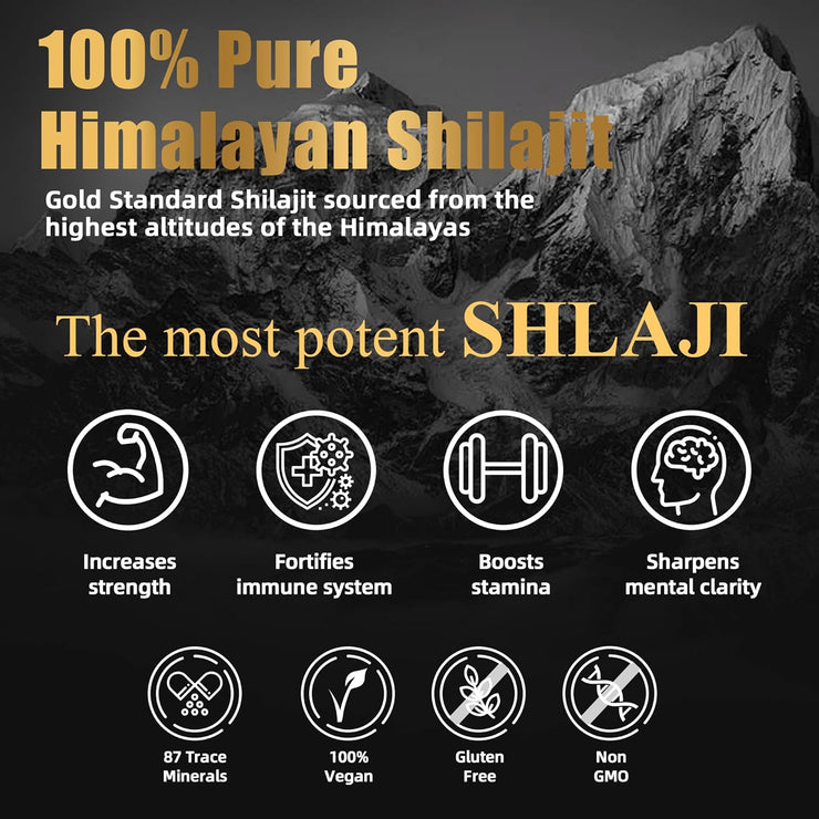 Pure Himalayan Shilajit Resin 30g Lab Tested Fulvic Acid 85+ Trace Minerals - Biyode