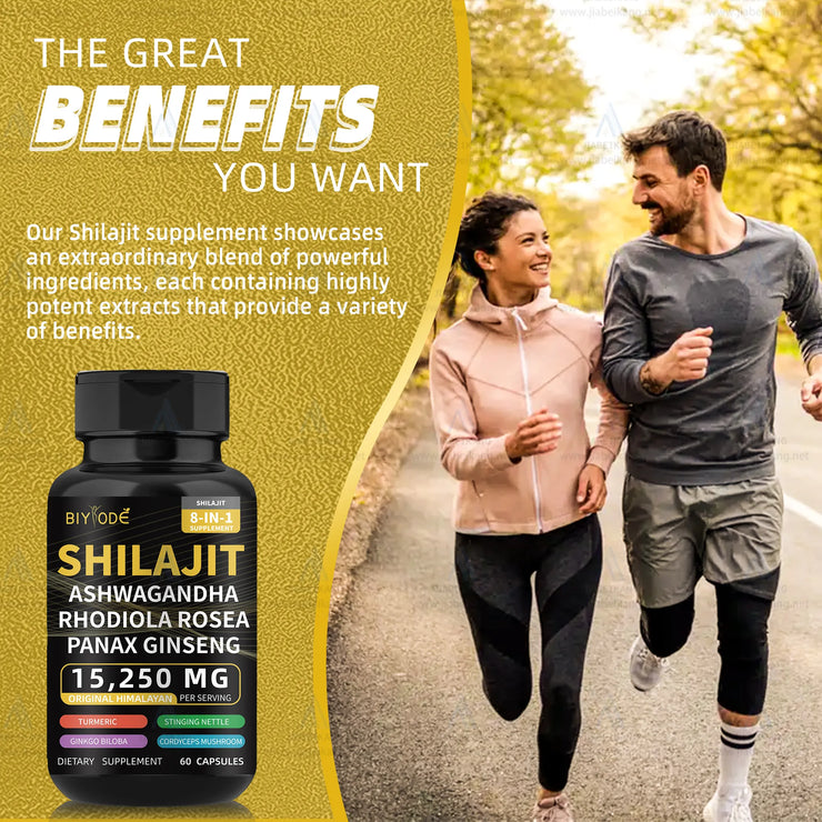 Natural Himalayan brain memory immune support shilajit capsule - Biyode